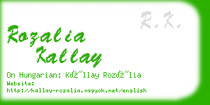 rozalia kallay business card
